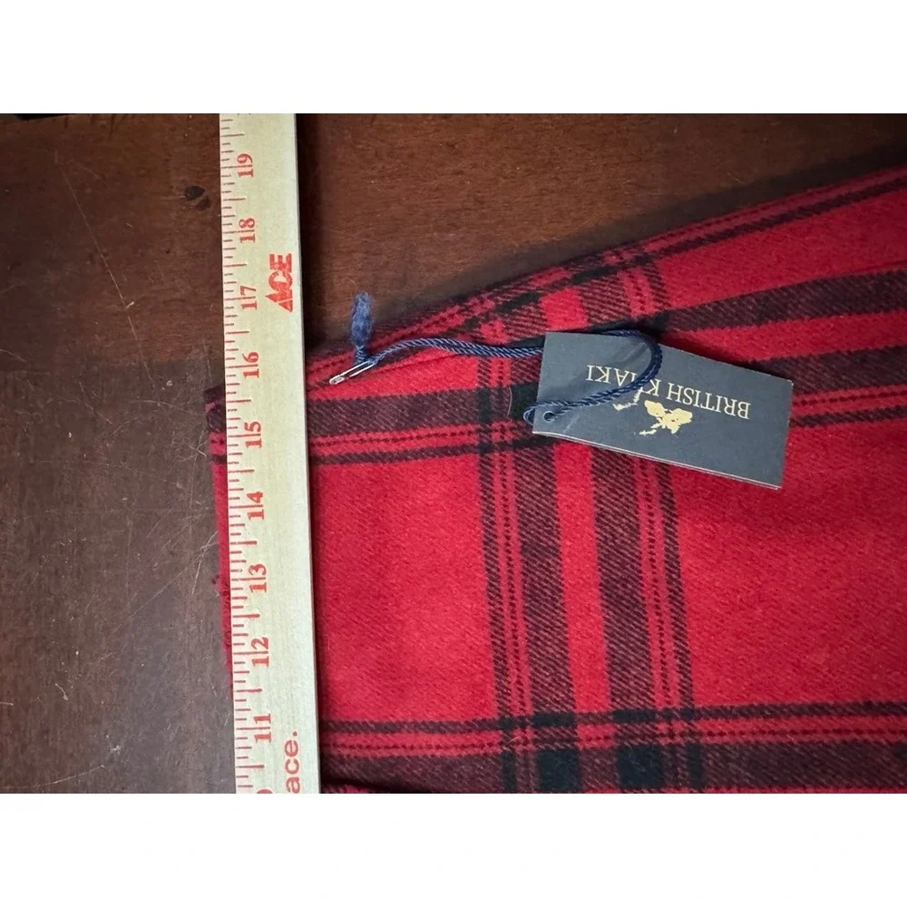 NWT BRITISH KHAkI Red Black Plaid Wrap Mini Skirt Size 8 - Picture 5 of 10